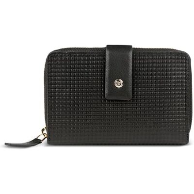 bugatti Noemi portefeuille femme en cuir, portefeuille zippé taille M avec protection RFID, noir bugatti Noemi portefeuille femme en cuir, portefeuille zippé taille M avec protection RFID, noir