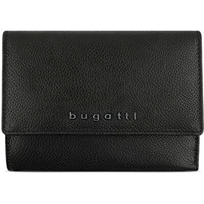bugatti Bella porte-monnaie en cuir de vachette, porte-monnaie, RFID, noir bugatti Bella porte-monnaie en cuir de vachette, porte-monnaie, RFID, noir