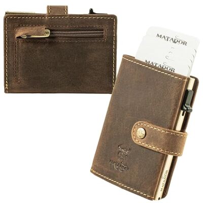 MATADOR Miami Slim Wallet Étui pour cartes de crédit en cuir avec porte-cartes pop-up Avec protection RFID et compartiment à monnaie Mini portefeuille Petit portefeuille pour homme avec boîte MATADOR Miami Slim Wallet Étui pour cartes de crédit en cuir avec porte-cartes pop-up Avec protection RFID et compartiment à monnaie Mini portefeuille Petit portefeuille pour homme avec boîte