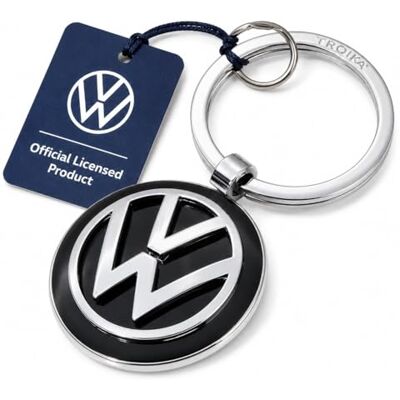 TROIKA Porte-clés KR16-05/VW VW avec 1 anneau supplémentaire sous licence officielle Volkswagen – Métal moulé brillant – 7 cm, Noir/Argent, 7 cm, Porte-clés TROIKA Porte-clés KR16-05/VW VW avec 1 anneau supplémentaire sous licence officielle Volkswagen – Métal moulé brillant – 7 cm, Noir/Argent, 7 cm, Porte-clés