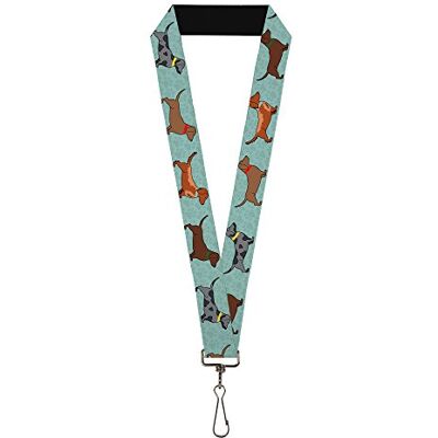 Buckle-Down Buckle Down Porte-clés pour homme Motif teckel, multicolore, Default Buckle-Down Buckle Down Porte-clés pour homme Motif teckel, multicolore, Default