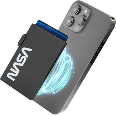 Goblue Portefeuille ultra léger sous licence officielle NASA pour homme et femme avec MagSafe, protection RFID, portefeuille pour 2 cartes gaufrées ou 3 cartes lisses, déploiement rapide, minimaliste. Goblue Portefeuille ultra léger sous licence officielle NASA pour homme et femme avec MagSafe, protection RFID, portefeuille pour 2 cartes gaufrées ou 3 cartes lisses, déploiement rapide, minimaliste.