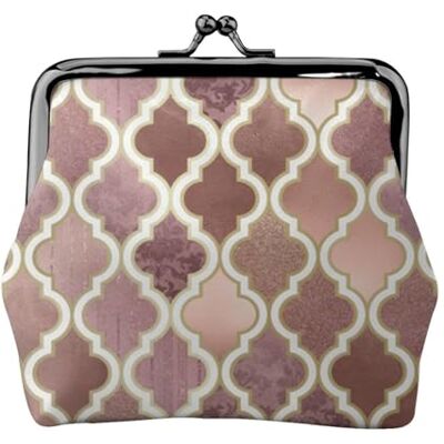 TRUIGYN Porte-monnaie en cuir rose et cuivre avec fermoir à boucle et fermoir à boucle, comme sur l'image, One Size, Pochette à monnaie TRUIGYN Porte-monnaie en cuir rose et cuivre avec fermoir à boucle et fermoir à boucle, comme sur l'image, One Size, Pochette à monnaie