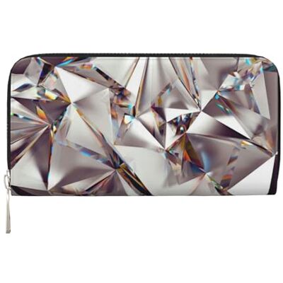 Hnnkloy Paillettes Abstrait Motif Cristal Diamant Imprimé, Portefeuille en Cuir PU de Grande Capacité Portefeuille Pochette pour Hommes et Femmes Hnnkloy Paillettes Abstrait Motif Cristal Diamant Imprimé, Portefeuille en Cuir PU de Grande Capacité Portefeuille Pochette pour Hommes et Femmes