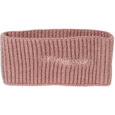 styleBREAKER 04026068 Bandeau en tricot pour femme avec motif nervuré, logo brodé, bandeau d'hiver chaud, couleur : vieux rose styleBREAKER 04026068 Bandeau en tricot pour femme avec motif nervuré, logo brodé, bandeau d'hiver chaud, couleur : vieux rose
