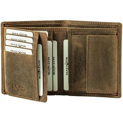 MATADOR Portefeuille pour homme #VIGO en cuir avec boîte cadeau élégante, portefeuille élégant pour homme avec protection RFID, portefeuille de luxe pour homme, nombreux compartiments pour cartes MATADOR Portefeuille pour homme #VIGO en cuir avec boîte cadeau élégante, portefeuille élégant pour homme avec protection RFID, portefeuille de luxe pour homme, nombreux compartiments pour cartes