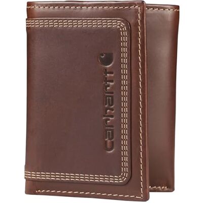 Carhartt Cuir pleine fleur standard pour homme, coutures contrastées, marron, taille unique Carhartt Cuir pleine fleur standard pour homme, coutures contrastées, marron, taille unique