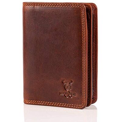 MATADOR Pranke Porte-cartes en cuir véritable Marron vieilli, Marron/Style Antique, taille unitaire, portefeuille passeport MATADOR Pranke Porte-cartes en cuir véritable Marron vieilli, Marron/Style Antique, taille unitaire, portefeuille passeport