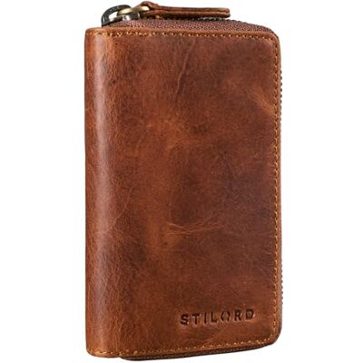 STILORD "Fidelis" Étui Porte-Clés Cuir Vintage 3-en-1 Pochette Pochette de Clef Petit Porte-Monnaie et Porte Cartes Blocage RFID en Cuir Véritable Couleur:noir STILORD "Fidelis" Étui Porte-Clés Cuir Vintage 3-en-1 Pochette Pochette de Clef Petit Porte-Monnaie et Porte Cartes Blocage RFID en Cuir Véritable Couleur:noir