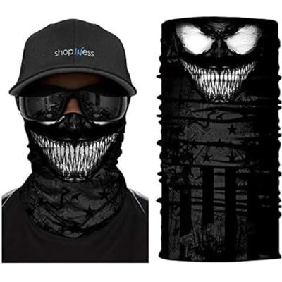 ShopINess Cache-Cou Foulard Multifonctions Unisexe pour Fêtes Halloween Carnaval Sport et Activités de Plein Air Crit ShopINess Cache-Cou Foulard Multifonctions Unisexe pour Fêtes Halloween Carnaval Sport et Activités de Plein Air Crit