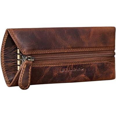 STILORD "Janne" Etui à clés Cuir Vintage Pochette Étui Porte-Clés pour Hommes Portefeuille Porte-monnaie Petite Trousse avec RFID Blocage Deux Anneaux Couleur:kara cognac STILORD "Janne" Etui à clés Cuir Vintage Pochette Étui Porte-Clés pour Hommes Portefeuille Porte-monnaie Petite Trousse avec RFID Blocage Deux Anneaux Couleur:kara cognac