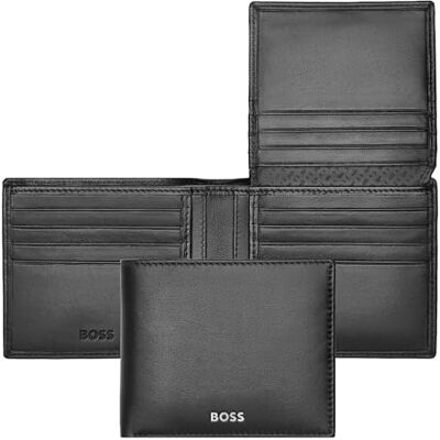 Boss Portefeuille à rabat Classic Smooth, Noir, 17, Classique Boss Portefeuille à rabat Classic Smooth, Noir, 17, Classique
