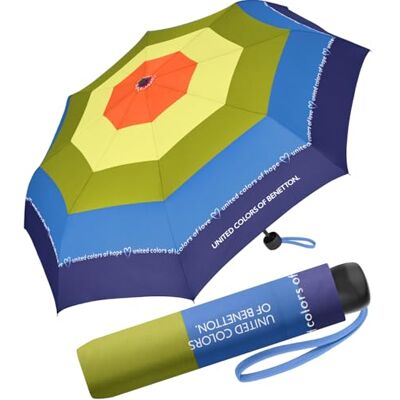 United Benetton Parapluie de poche Super Mini Dots, Texte arc-en-ciel, 95 cm United Benetton Parapluie de poche Super Mini Dots, Texte arc-en-ciel, 95 cm