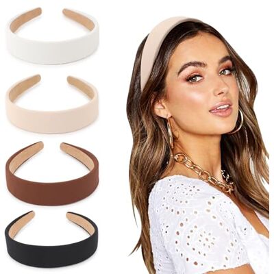 DRESHOW 4 Pièces Bandeaux pour Femmes et Filles Bandeaux Élastiques Mode Boho Large Barrettes à cheveux Non glissant Cheveux Accessoires DRESHOW 4 Pièces Bandeaux pour Femmes et Filles Bandeaux Élastiques Mode Boho Large Barrettes à cheveux Non glissant Cheveux Accessoires