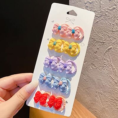 SORTZ 10 Pcs La Petite Taille Des Enfants Ne Fait Pas Mal À L'Anneau De Cheveux Bébé Cravate Petite Corde Traction Bande Corde De Tête Papillon B SORTZ 10 Pcs La Petite Taille Des Enfants Ne Fait Pas Mal À L'Anneau De Cheveux Bébé Cravate Petite Corde Traction Bande Corde De Tête Papillon B