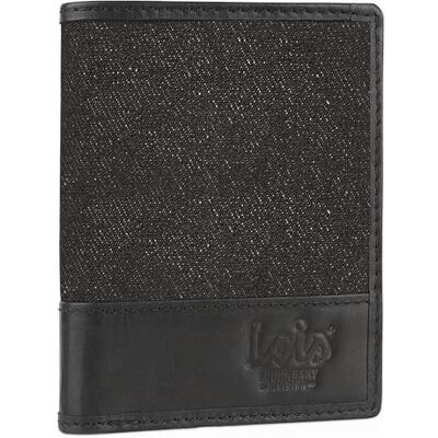 Lois Portemonnee Portemonnee Leer Portemonnee Heren Functioneel en Duurzaam Wallet For Men, Mens Wallet met Tijdloze, Bestendige Leer. RFID Portemonnee., Zwart Lois Portemonnee Portemonnee Leer Portemonnee Heren Functioneel en Duurzaam Wallet For Men, Mens Wallet met Tijdloze, Bestendige Leer. RFID Portemonnee., Zwart