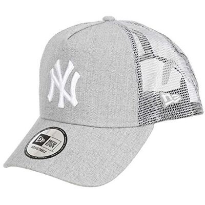 New Era New York Yankees Adjustable Trucker Cap MLB Heather 2 Heather Grey One-Size New Era New York Yankees Adjustable Trucker Cap MLB Heather 2 Heather Grey One-Size
