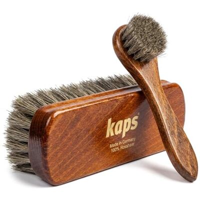 Kaps Lot de 2 brosses en crin de cheval Applicateur de polissage Brosse de polissage Bois véritable Pour maroquinerie, bottes, sacs, sacs à main, canapés Fabriqué en crin de cheval naturel Kaps Lot de 2 brosses en crin de cheval Applicateur de polissage Brosse de polissage Bois véritable Pour maroquinerie, bottes, sacs, sacs à main, canapés Fabriqué en crin de cheval naturel