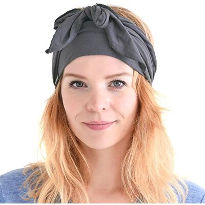 CHARM Bandeau bandana pour homme et femme, à enrouler, motif de ninja pirate, gris foncé CHARM Bandeau bandana pour homme et femme, à enrouler, motif de ninja pirate, gris foncé