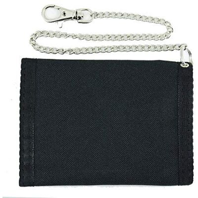 Mil-Tec Portefeuille avec chaîne de sécurité, noir, 9 x 13 cm, portefeuille de ceinture Mil-Tec Portefeuille avec chaîne de sécurité, noir, 9 x 13 cm, portefeuille de ceinture