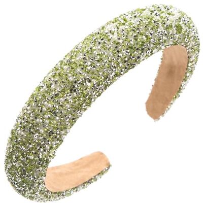 Fanjubei Matériau éponge incrusté de strass pour filles Accessoire pour cheveux Vert Fanjubei Matériau éponge incrusté de strass pour filles Accessoire pour cheveux Vert