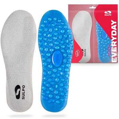 SULPO Semelles chaussures Semelles gel pour chaussures de travail, de sport, de randonnée, formelles et décontractées Confort semelles antidérapantes pour absorber les chocs 35-40 / M SULPO Semelles chaussures Semelles gel pour chaussures de travail, de sport, de randonnée, formelles et décontractées Confort semelles antidérapantes pour absorber les chocs 35-40 / M