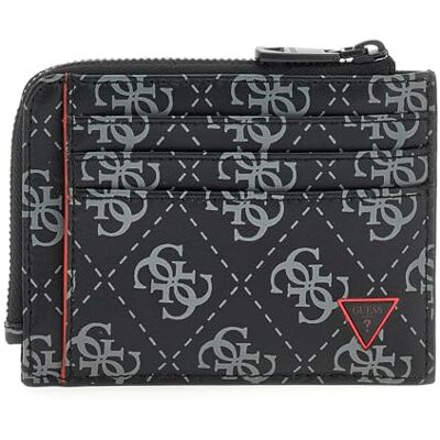 GUESS Milano Small Porte-cartes Noir/gris, Noir , Moderne GUESS Milano Small Porte-cartes Noir/gris, Noir , Moderne