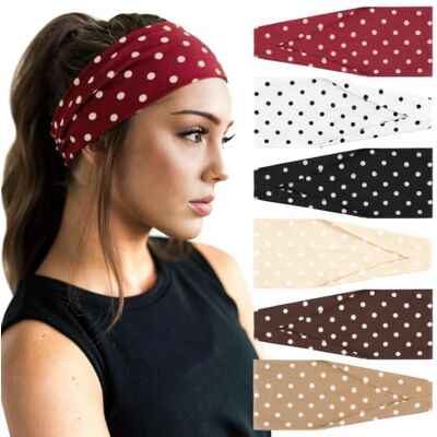 DRESHOW Bandeau Cheveux pour Femme Yoga Courir Bandeaux Sport Entraînement Bandeaux Mignon Accessoire DRESHOW Bandeau Cheveux pour Femme Yoga Courir Bandeaux Sport Entraînement Bandeaux Mignon Accessoire