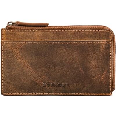 STILORD "Ano" Vintage Pochette Porte Clef Cuir 3-en-1 Porte-clés Mini Porte-Monnaie et Porte-Cartes en Cuir Véritable Couleur:bergamo marron STILORD "Ano" Vintage Pochette Porte Clef Cuir 3-en-1 Porte-clés Mini Porte-Monnaie et Porte-Cartes en Cuir Véritable Couleur:bergamo marron