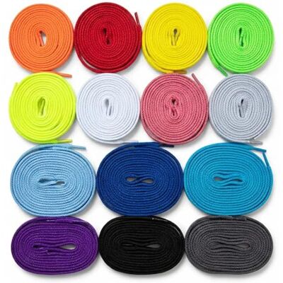 Kaps Lot de 14 paires de lacets de couleurs vives pour chaussures de sport et de sport 120 cm ou 140 cm Kaps Lot de 14 paires de lacets de couleurs vives pour chaussures de sport et de sport 120 cm ou 140 cm