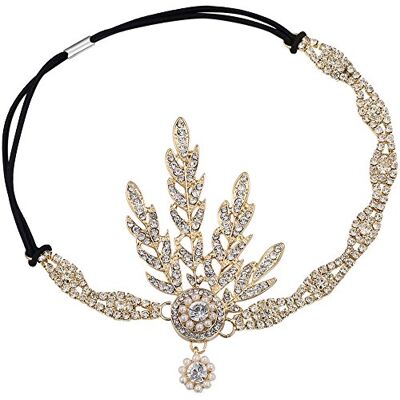 BABEYOND 1920s Accessoires de Costume Déguisements Bandeau Cristal Flapper Headband Gatsby Art des Années 1920 Bandeaux Inspiré Feuille Couronne Perle BABEYOND 1920s Accessoires de Costume Déguisements Bandeau Cristal Flapper Headband Gatsby Art des Années 1920 Bandeaux Inspiré Feuille Couronne Perle