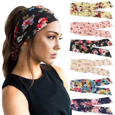 DRESHOW 6 Pièces Bandeau Cheveux pour Femme Yoga Courir Bandeaux Sport Entraînement Bandeaux Mignon Accessoire DRESHOW 6 Pièces Bandeau Cheveux pour Femme Yoga Courir Bandeaux Sport Entraînement Bandeaux Mignon Accessoire