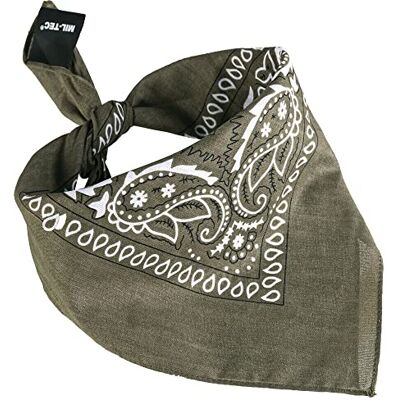 Mil-Tec h Halstücher-12620001 Bandana Olive Taille unique Mil-Tec h Halstücher-12620001 Bandana Olive Taille unique