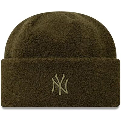 New Era Borg Sherpa NY Yankees Bonnet d'hiver pour femme Olive New Era Borg Sherpa NY Yankees Bonnet d'hiver pour femme Olive