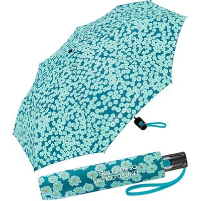 United Benetton Mini parapluie de poche automatique à pois, Wild Blooms menthe, 95 cm United Benetton Mini parapluie de poche automatique à pois, Wild Blooms menthe, 95 cm