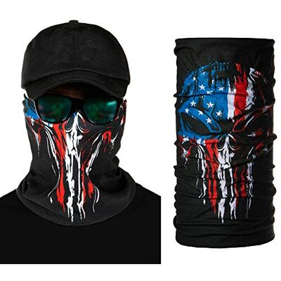 That Healthy Skin Glow Foulard d'été magique pour homme, style gothique, protection contre le soleil et la poussière, bandana pour vélo, protection de la tête, Rouge, blanc, bleu., taille unique That Healthy Skin Glow Foulard d'été magique pour homme, style gothique, protection contre le soleil et la poussière, bandana pour vélo, protection de la tête, Rouge, blanc, bleu., taille unique