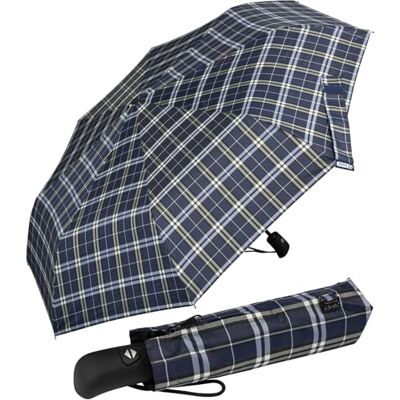 iX-brella First Class Edition – Parapluie de poche élégant – Ouverture et fermeture automatique – Grande stabilité – Résistant aux tempêtes, Carreaux Bleu, 95 cm, Parapluie de poche automatique iX-brella First Class Edition – Parapluie de poche élégant – Ouverture et fermeture automatique – Grande stabilité – Résistant aux tempêtes, Carreaux Bleu, 95 cm, Parapluie de poche automatique