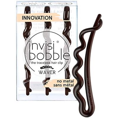Invisibobble Waver Plus grande pince à cheveux marron Pretty Dark x3 I Barettes cheveux femme et fille I Grand confort avec forte tenue I Hair-Tech Invisibobble Waver Plus grande pince à cheveux marron Pretty Dark x3 I Barettes cheveux femme et fille I Grand confort avec forte tenue I Hair-Tech