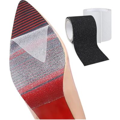 Rxpew Lot de 4 autocollants antidérapants en PVC Matériau imperméable, protège le bas de chaussures contre l'usure quotidienne et les risques de glissement (transparent Rxpew Lot de 4 autocollants antidérapants en PVC Matériau imperméable, protège le bas de chaussures contre l'usure quotidienne et les risques de glissement (transparent
