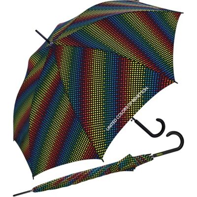 United Benetton Parapluie long automatique à pois, Dancing Dots, 105 cm United Benetton Parapluie long automatique à pois, Dancing Dots, 105 cm