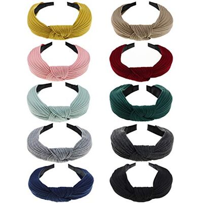 DRESHOW 10 PCS Boho Bandeaux pour les Femmes Filles, Élastique Bandeau Cheveux leur Vintage Imprimé Serre Tête Bandeaux avec Nœuds Hair Accessoires DRESHOW 10 PCS Boho Bandeaux pour les Femmes Filles, Élastique Bandeau Cheveux leur Vintage Imprimé Serre Tête Bandeaux avec Nœuds Hair Accessoires