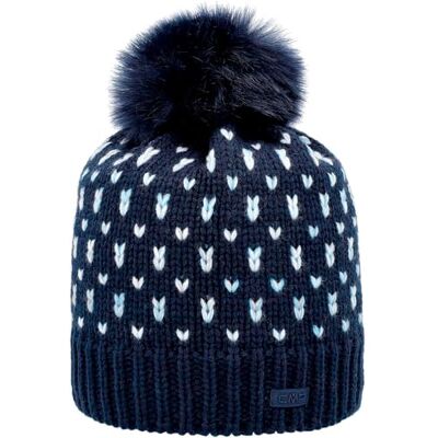CMP Berretto Lavorato A Maglia Con Pom Pom Da Donna Beret Femme CMP Berretto Lavorato A Maglia Con Pom Pom Da Donna Beret Femme