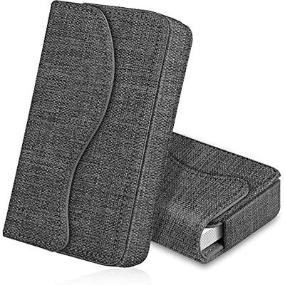 FINTIE Porte-Cartes de Visite/Titulaire de la Carte de crédit, Premium PU en Cuir Fait Main Organisateur Porte-Cartes Universel avec Fermeture magnétique, 10 * 6 * 2 cm, Gris Foncé FINTIE Porte-Cartes de Visite/Titulaire de la Carte de crédit, Premium PU en Cuir Fait Main Organisateur Porte-Cartes Universel avec Fermeture magnétique, 10 * 6 * 2 cm, Gris Foncé