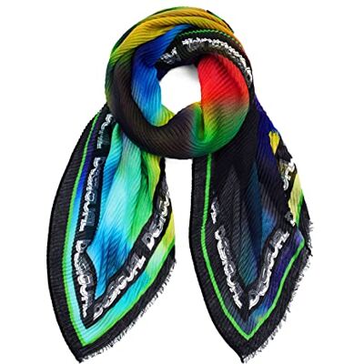 Desigual Foulard rectangulaire en tissu pour femme, Finition du matériau., taille unique Desigual Foulard rectangulaire en tissu pour femme, Finition du matériau., taille unique