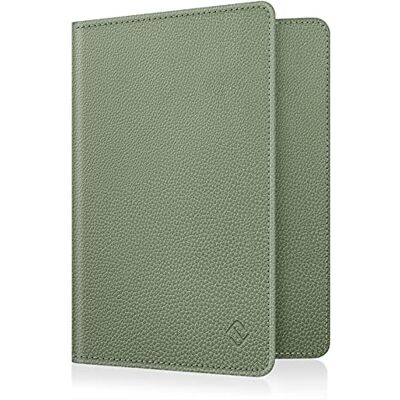 FINTIE Porte-Passeport Housse Voyage Protecteur Portefeuille Pochette Etui de Protection pour Passeport, Carte d'embarquement, Carte d'identit, Vert Sauge, Porte-passeport, Élégante FINTIE Porte-Passeport Housse Voyage Protecteur Portefeuille Pochette Etui de Protection pour Passeport, Carte d'embarquement, Carte d'identit, Vert Sauge, Porte-passeport, Élégante