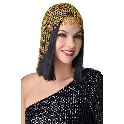 BABEYOND 1920s Flapper Cap Bandeau Perle Vintage Coiffe Bandeau Casque 1920s Accessoires BABEYOND 1920s Flapper Cap Bandeau Perle Vintage Coiffe Bandeau Casque 1920s Accessoires