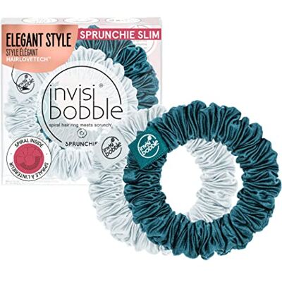 Invisibobble 2 chouchous fins en tissu plissé pour filles et femmes, tenue forte et doux pour les cheveux, conçu au cœur de Munich Invisibobble 2 chouchous fins en tissu plissé pour filles et femmes, tenue forte et doux pour les cheveux, conçu au cœur de Munich