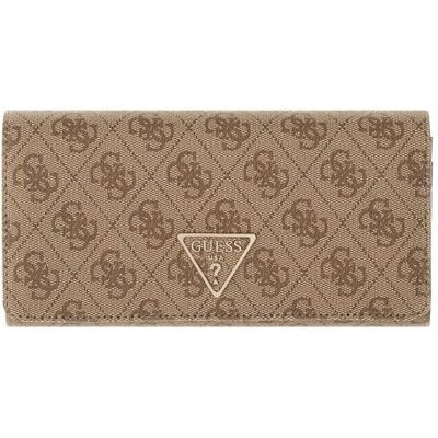GUESS Portefeuille Laurel II SLG Flap Organizer Latte Logo marron clair GUESS Portefeuille Laurel II SLG Flap Organizer Latte Logo marron clair