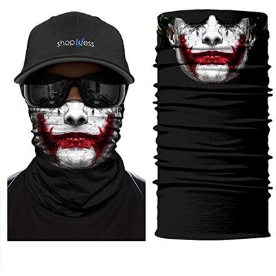 ShopINess Cache-Cou Foulard Multifonctions Unisexe pour Fêtes Halloween Carnaval Sport et Activités de Plein Air Joky ShopINess Cache-Cou Foulard Multifonctions Unisexe pour Fêtes Halloween Carnaval Sport et Activités de Plein Air Joky