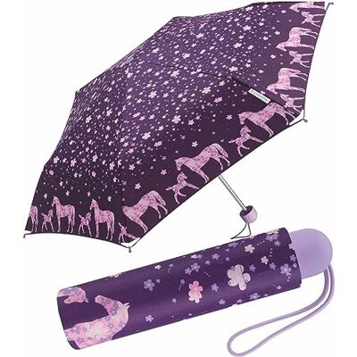 happy rain Ergobrella Parapluie de poche pour enfant avec éléments réfléchissants, Ponylove, 89 cm, Moderne happy rain Ergobrella Parapluie de poche pour enfant avec éléments réfléchissants, Ponylove, 89 cm, Moderne